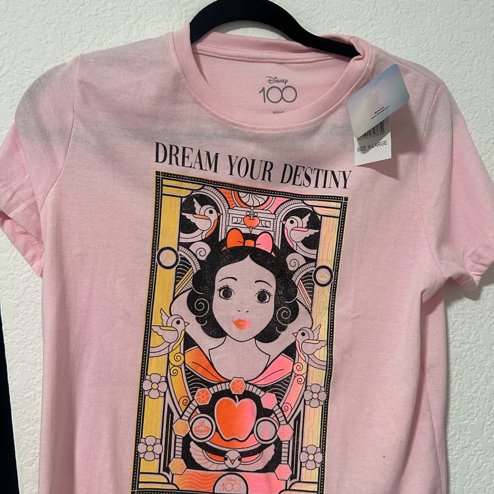 Disney Pink Polo Graphic T-Shirt Short Sleeve